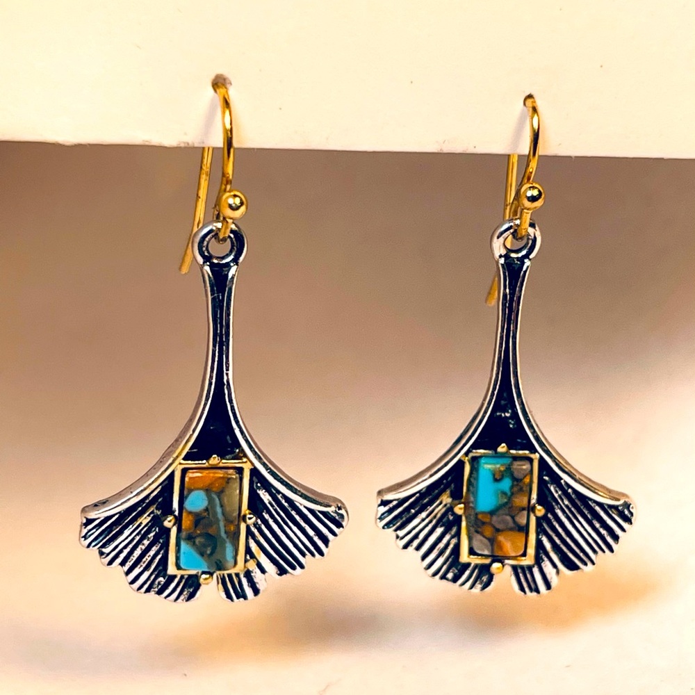 Art nouveau style hand crafted earrings.